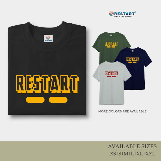 Restart Official Button Graphic Tee Vol.2 Tshirt Shirts Tee t-shirt Shirts for Men Vintage